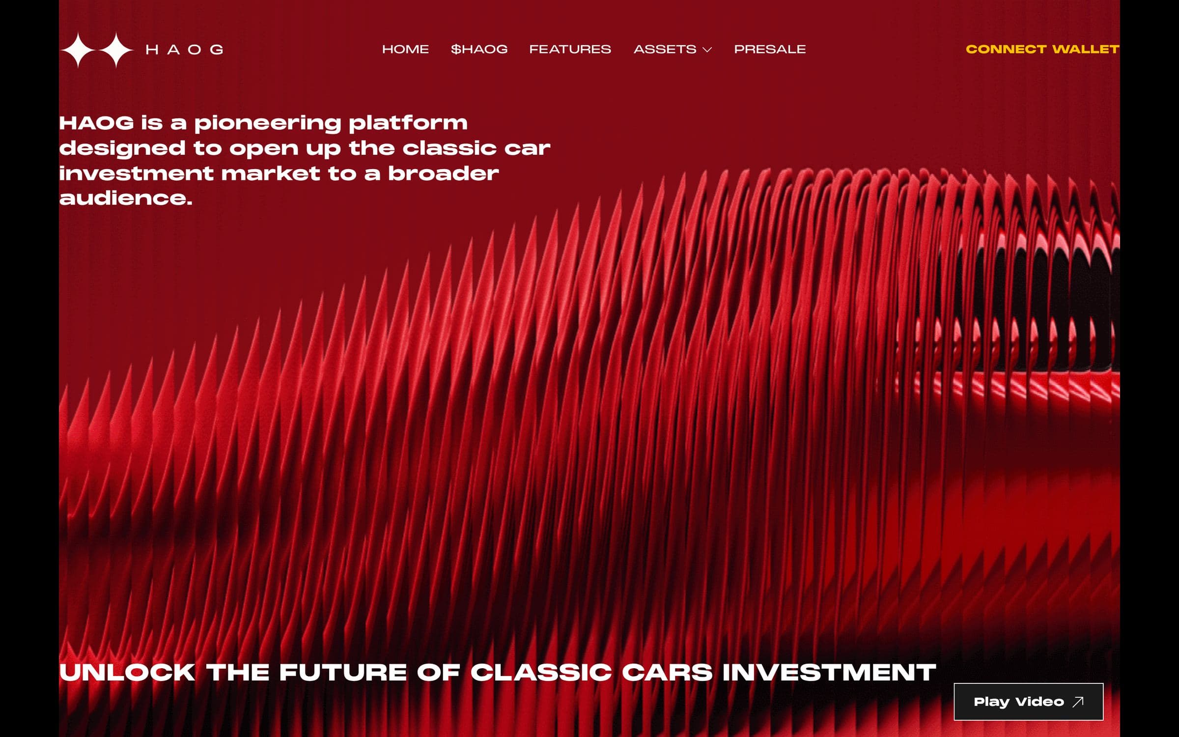 HAOG Protocol: Tokenised classic-car investment — fractional dNFT shares in iconic Ferraris, $HAOG staking on Ethereum, a Solana marketplace, and USDC dividends.