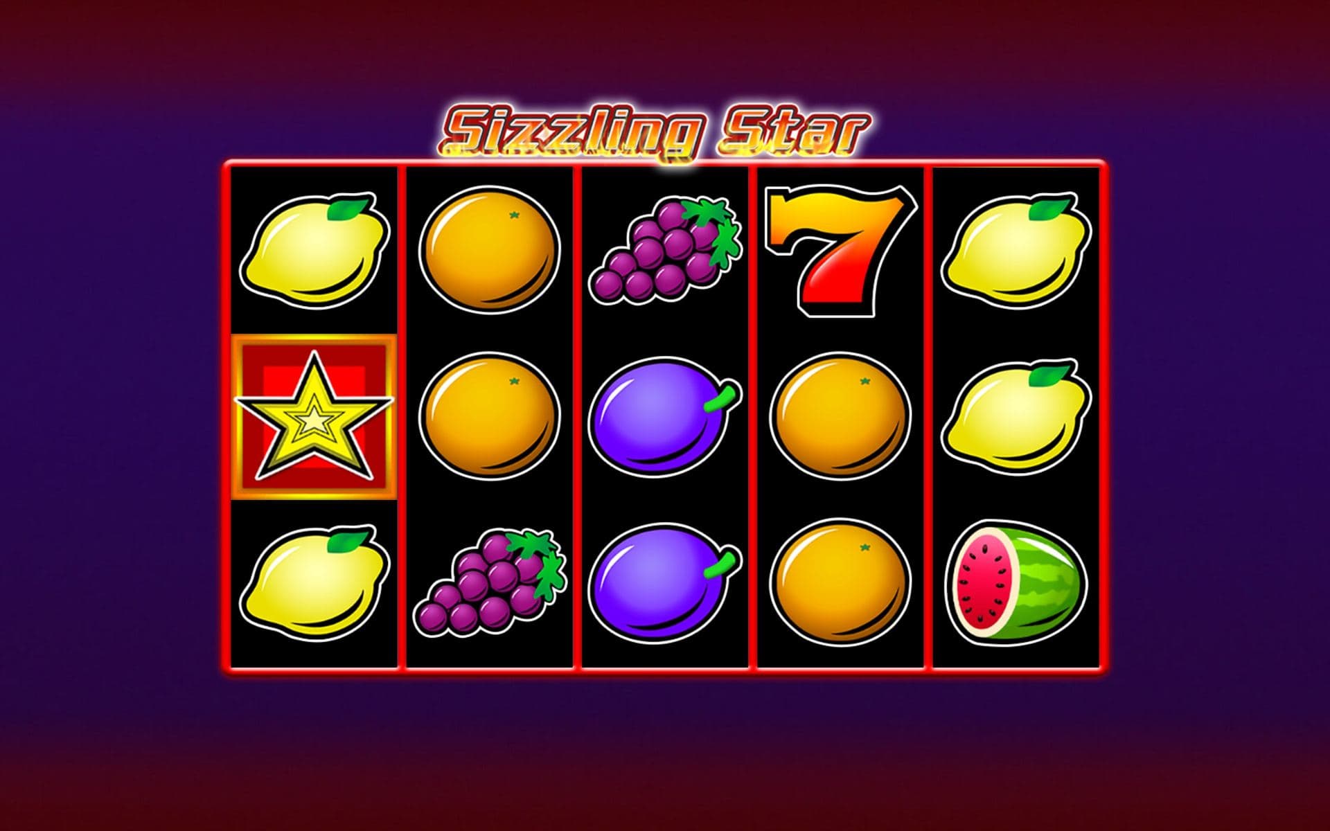 Sizzling Star 2 — base game screen (5×3 · Jackpot)